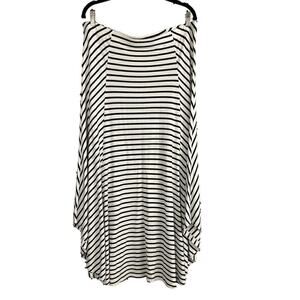 Chico's Plus Size Black and White Asymmetrical Maxi Skirt Size 2